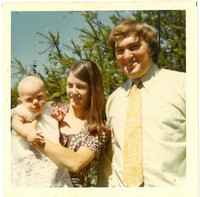 Young Ian Scarborough, wife Merralea and baby Jerome back in the early 1970s
