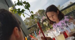 Kids enjoying the Kid's tasting at Tulloch Wine